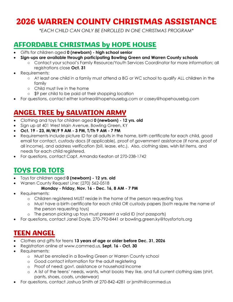 2026 WC CHRISTMAS ASSISTANCE
